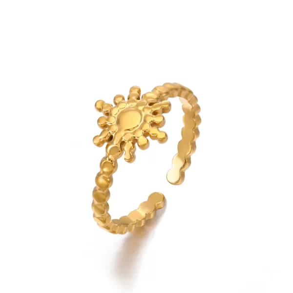 ANILLO "CAIRO" DE ACERO INOXIDABLE Y CHAPADO EN ORO DE 18K