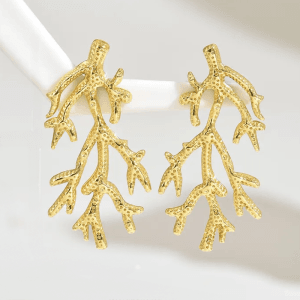Aretes "Arrecife" en Acero Inoxidable de Titanio