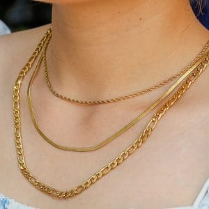 COLLAR "TRINITY" SET DE 3 CADENAS EN ACERO INOXIDABLE