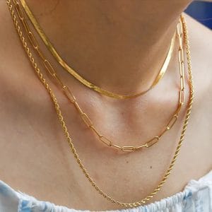 COLLAR "TRINIDAD" SET DE 3 CADENAS EN ACERO INOXIDABLE