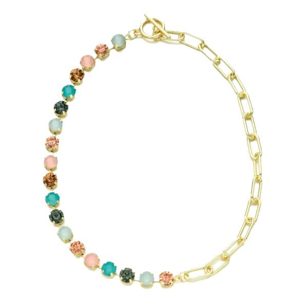 COLLAR "VIENA" MULTICOLOR EN ACERO INOXIDABLE Y ZIRCONIAS