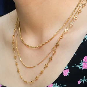 Alternative view of COLLAR "TRIANA" EN ACERO INOXIDABLE DORADO
