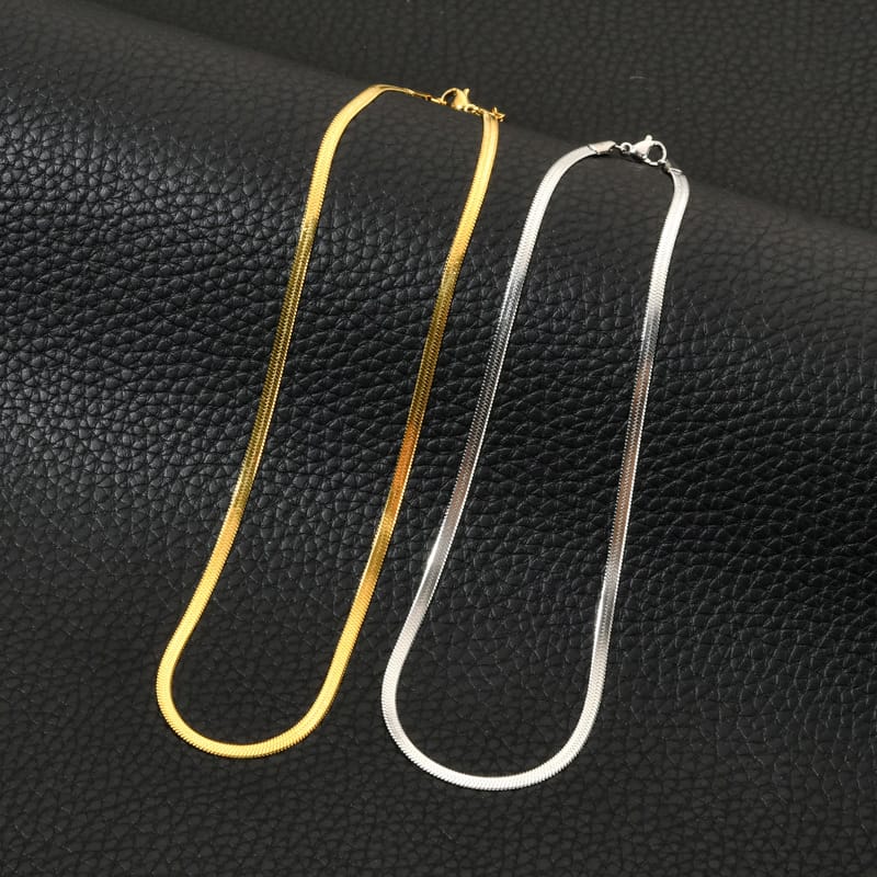 Collar De Cadena De Hueso De Serpiente De Acero Inoxidable | Envío Gratis