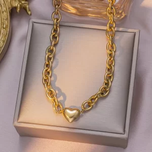 COLLAR "TRUE LOVE" EN ACERO INOXIDABLE DORADO