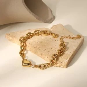 PULSERA "TRUE LOVE" EN ACERO INOXIDABLE DORADO