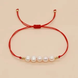 PULSERA AJUSTABLE CON PERLAS NATURALES