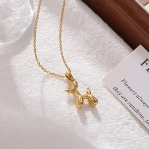 COLLAR "KOONS" EN ACERO INOXIDABLE Y CHAPADO EN ORO DE 18K