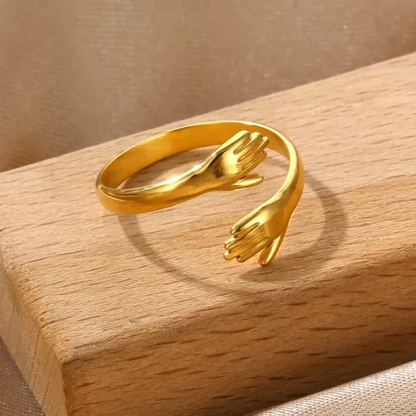 Anillo "Abrazo" en Acero Inoxidable - Imagen 3