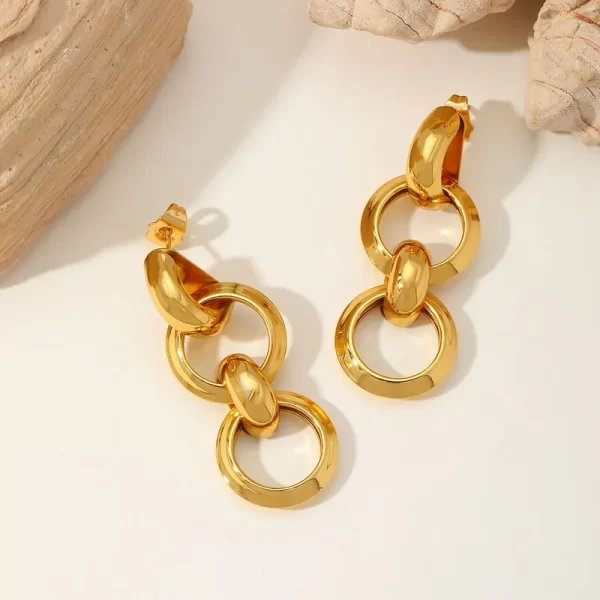 Aretes "Babilonia" en Acero Inoxidable de Titanio