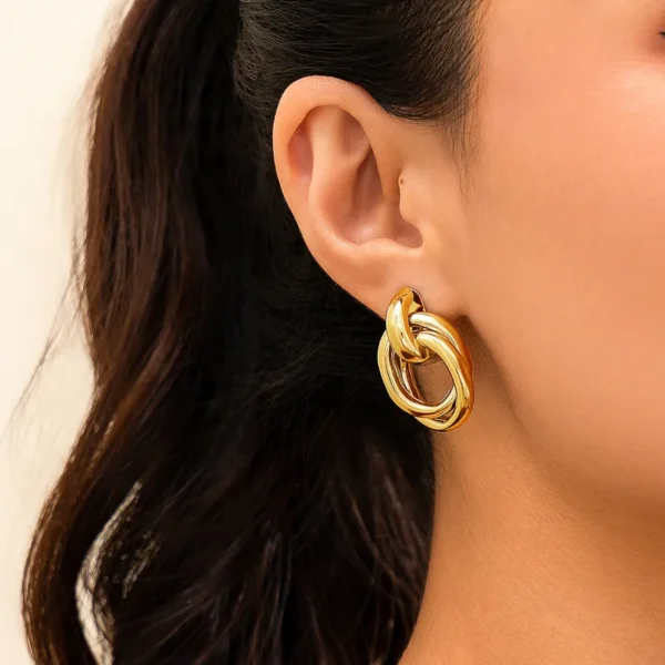 Aretes "Tremor"en Acero Inoxidable de Titanio