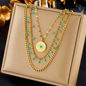 Collar "Astarte" en Acero Inoxidable de Titanio