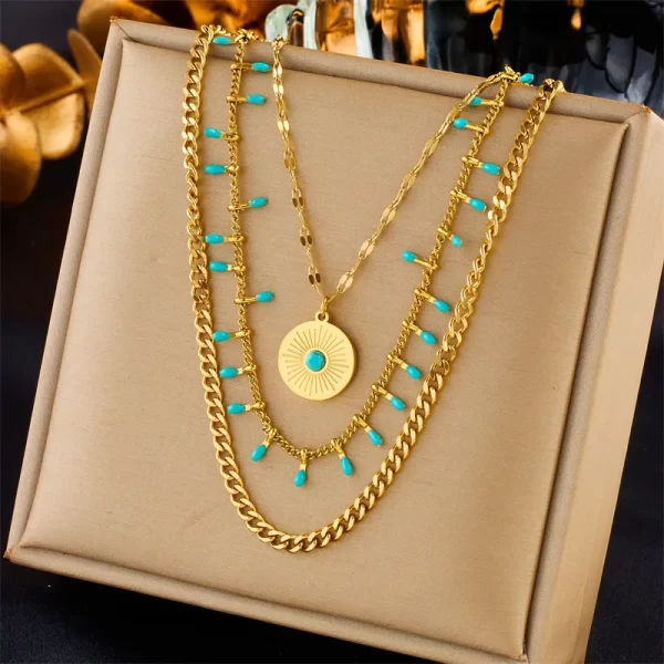 Collar "Astarte" en Acero Inoxidable de Titanio