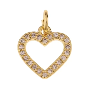 Charm "Corazón de Cristal"en Acero Inoxidable