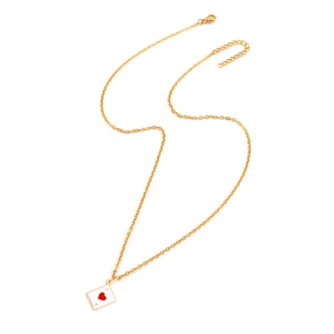 Collar "As de Copas" en Acero Inoxidable