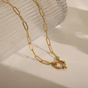 CADENA DE ESLABÓN CON BROCHE DE REASA EN ACERO INOXIDABLE