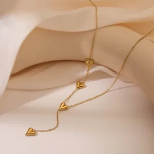 Alternative view of Collar "Love Road" en Acero Inoxidable y Chapado en Oro de 18K