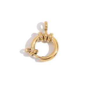 Broche de Reasa Para Colgar Charms de Acero Inoxidable y Chapado en Oro de 14K