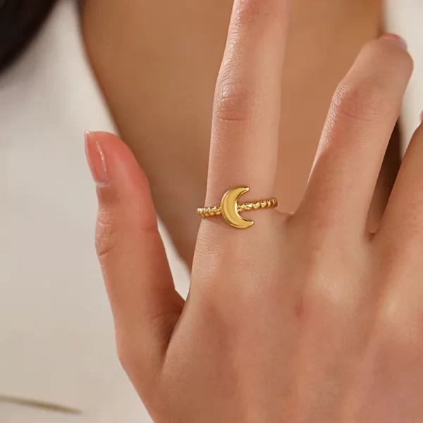 Anillo"Lunaria" en Acero Inoxidable