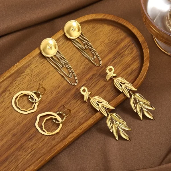 Aretes Tassel "Mariachi"en Acero Inoxidable de Titanio - Imagen 2