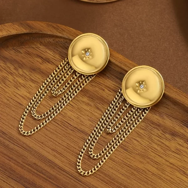 Aretes Tassel "Mariachi"en Acero Inoxidable de Titanio - Imagen 3