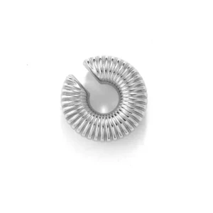 Ear Jacket «Donna» (1 Pza) en Color Plata Acero Inoxidable y Chapado IP en Oro de 18K