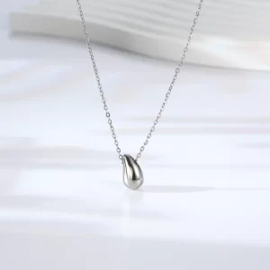 Collar "Mini Drop" en Color Plata de Acero Inoxidable y Chapado en Oro de 18K