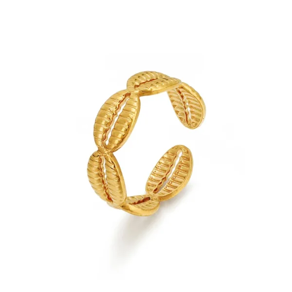 Anillo "Conchitas" en Acero Inoxidable de Titanio - Imagen 4