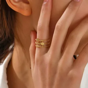 Anillo "Cosmos" en Acero Inoxidable de Titanio