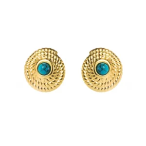 Aretes "Medallón" en Acero Inoxidable de Titanio