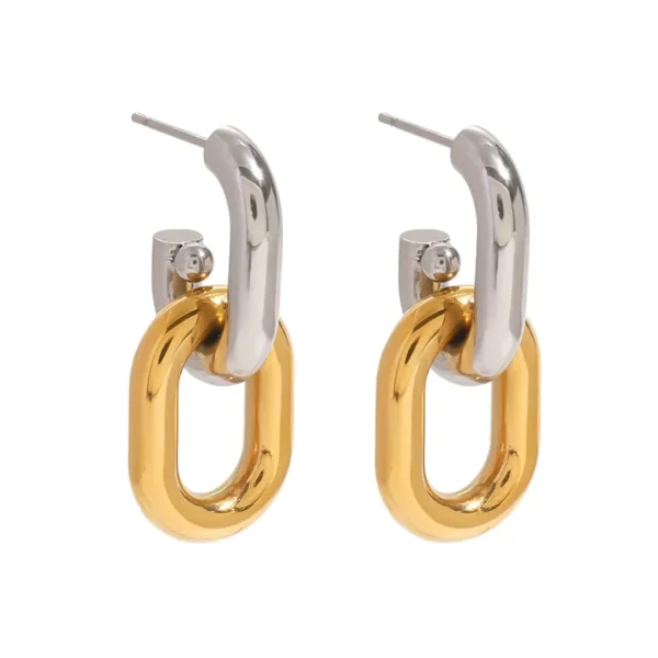 Aretes"Metropoli"en Acero Inoxidable de Titanio