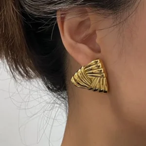 Alternative view of Aretes "Braided" en Acero Inoxidable de Titanio