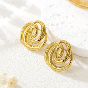 Alternative view of Aretes "Rouler" en Acero Inoxidable Dorado