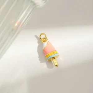 Charm "Popsicle" de Cobre y Chapado en Oro de 18K