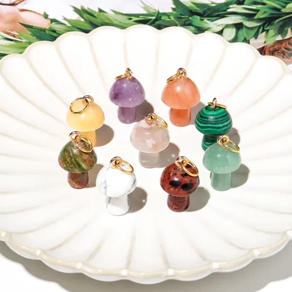Charm "Funghi Spell" de Ópalo (Piedra Natural)con Cadena Incluída - Imagen 2