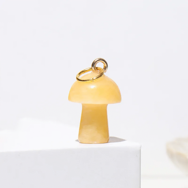Charm "Funghi Spell" de Topacio (Piedra Natural) con Cadena Incluida
