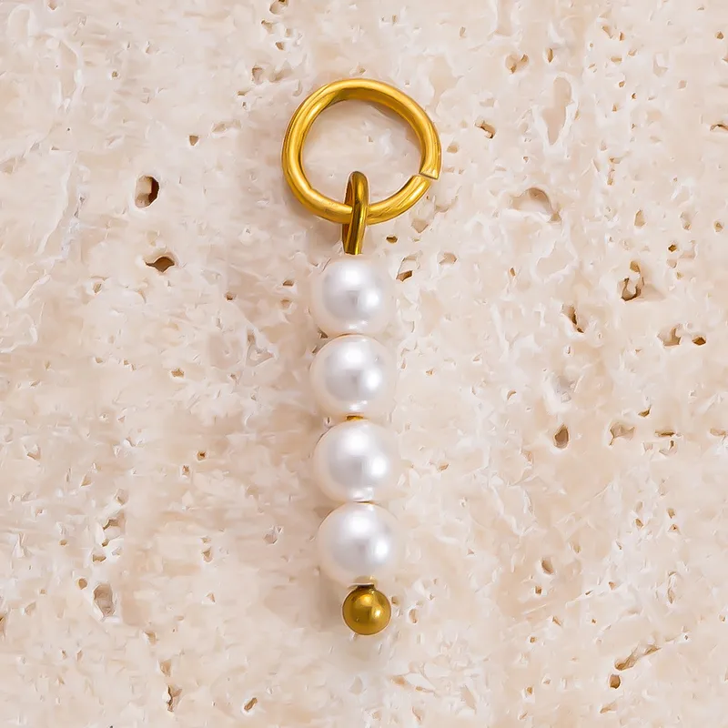 Charm "String of Pearls" en Acero Inoxidable - The Pink Room