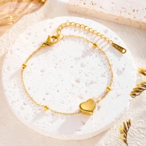 Pulsera "Corazón"en Acero Inoxidable de Titanio
