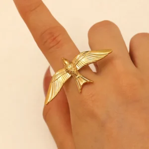 Anillo "Bird" en Acero Inoxidable de Titanio