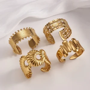 Alternative view of Brazalete «Desierto» en Acero Inoxidable Dorado