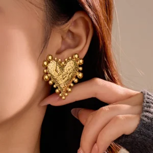 Aretes "Passion" en Acero Inoxidable y Chapado en Oro de 18K