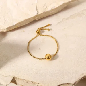 Pulsera"Ball"en Acero Inoxidable de Titanio