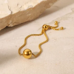 Alternative view of Pulsera"Ball"en Acero Inoxidable de Titanio