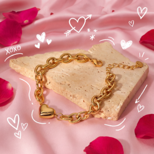 Alternative view of PULSERA "TRUE LOVE" EN ACERO INOXIDABLE DORADO