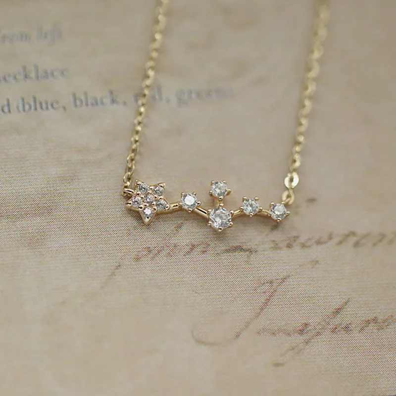 Collar "Constelación"con Zirconias en Plata 925 y Chapado en Oro de 18K - Imagen 3