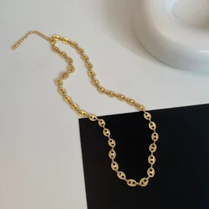 Alternative view of Collar "Coffe Beans" en Acero Inoxidable de Titanio