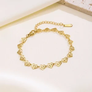 Alternative view of Pulsera "Love Chain" en Acero Inoxidable de Titanio