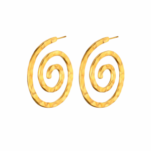 Arracadas "Labyrinth"en Acero Inoxidable y Chapado en Oro de 18K