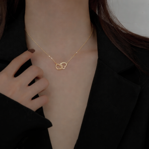 COLLAR “DOS CORAZONES” DE ACERO INOXIDABLE