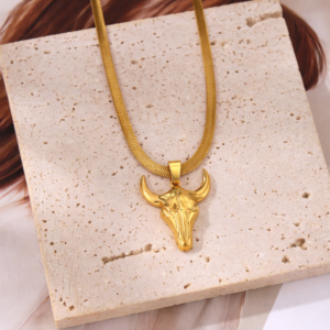 Collar "Arizona" en Acero Inoxidable y Chapado en Oro de 18K
