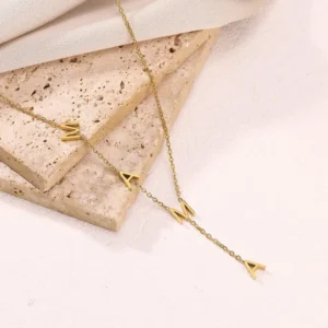 Alternative view of Collar "Mamma´s Way" en Acero Inoxidable y Chapado en Oro de 18K